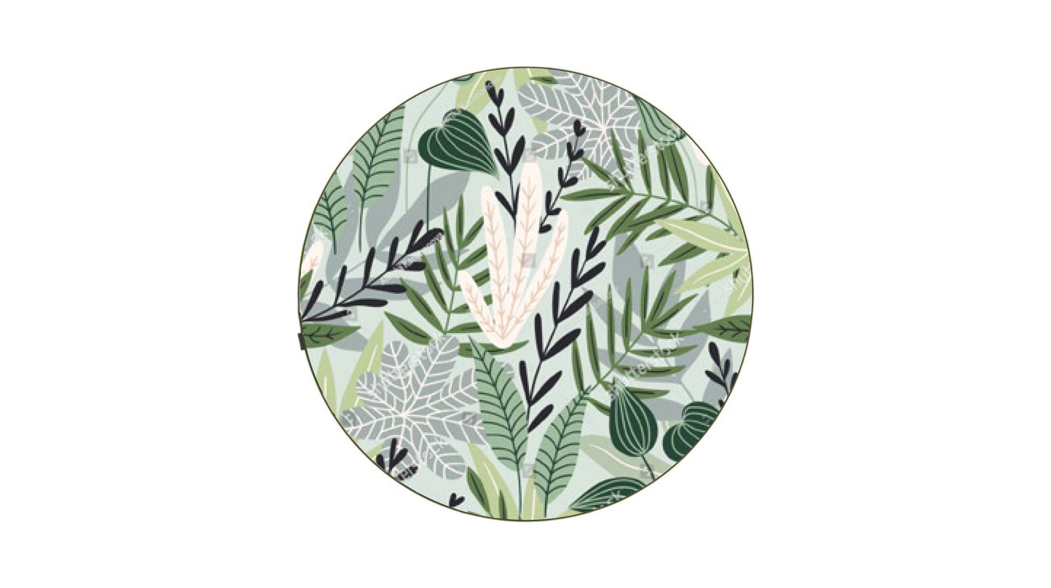 Vinyl vloerkleed, rond